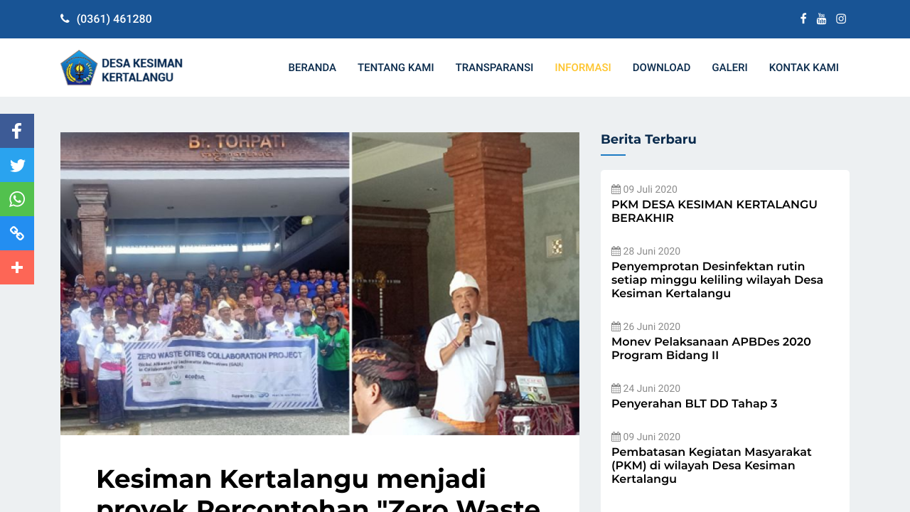 Website Desa Kesiman Kertalangu