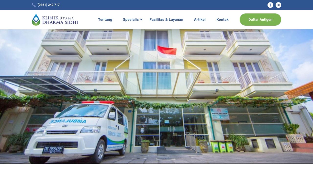 Website Klinik Utama Dharma Sidhi